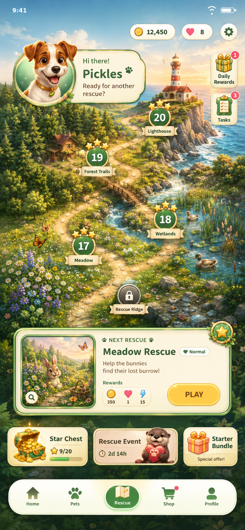 Save Pickles rescue map